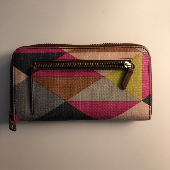 Multi-Color Pink Fossil Wallet - Picture 2 of 4